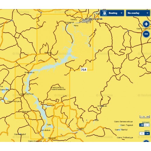 5G764S Navionics+ Small Gold, Красноярское водохранилище